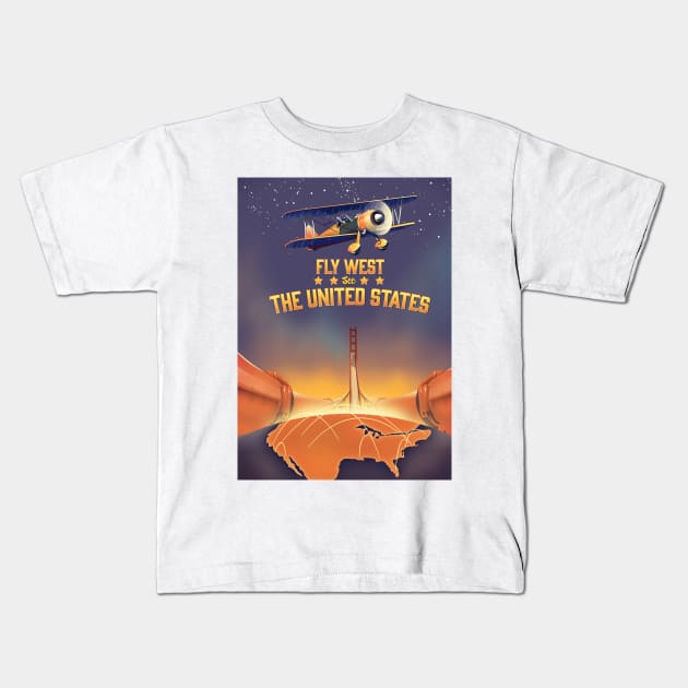 Fly West Kids T-Shirt by nickemporium1